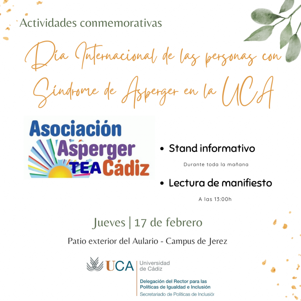 La UCA celebra el Día Internacional de las Personas con Síndrome de Asperger